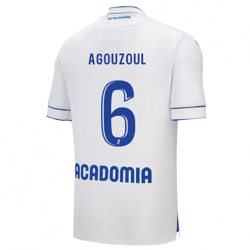 Danxen Dzieci Saad Agouzoul #6 Biało-Niebieski Domowa Koszulka 2025/26 Koszulki Klubowe