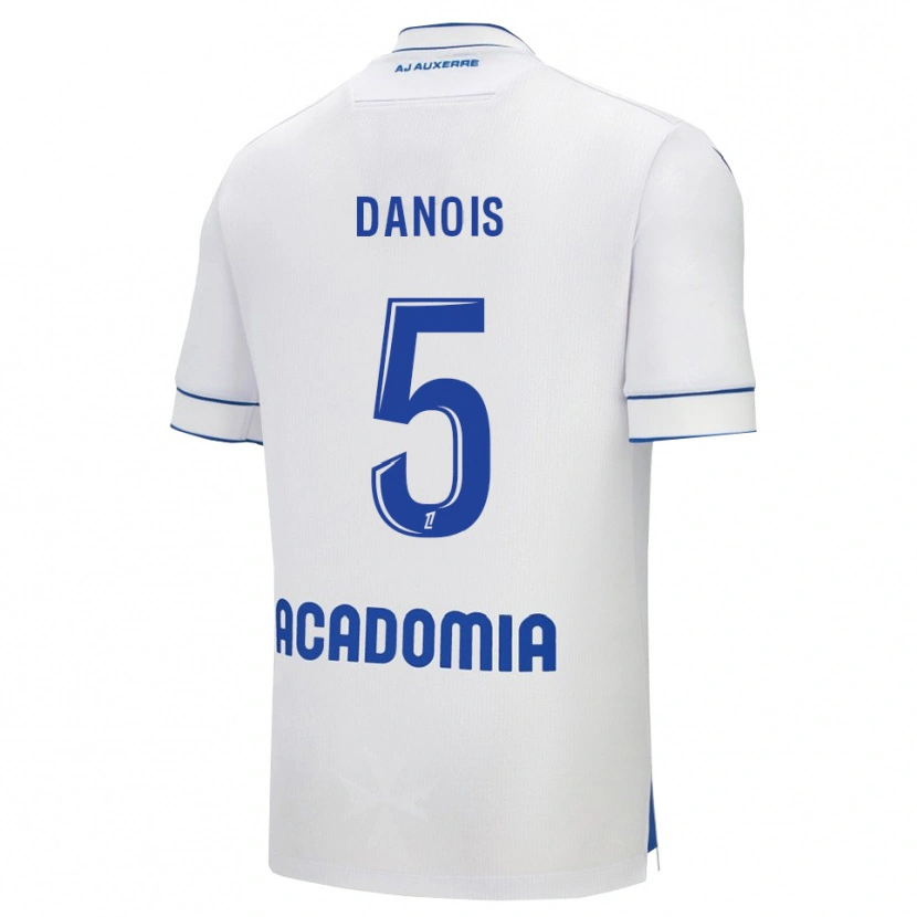 Danxen Dzieci Kévin Danois #5 Biało-Niebieski Domowa Koszulka 2025/26 Koszulki Klubowe