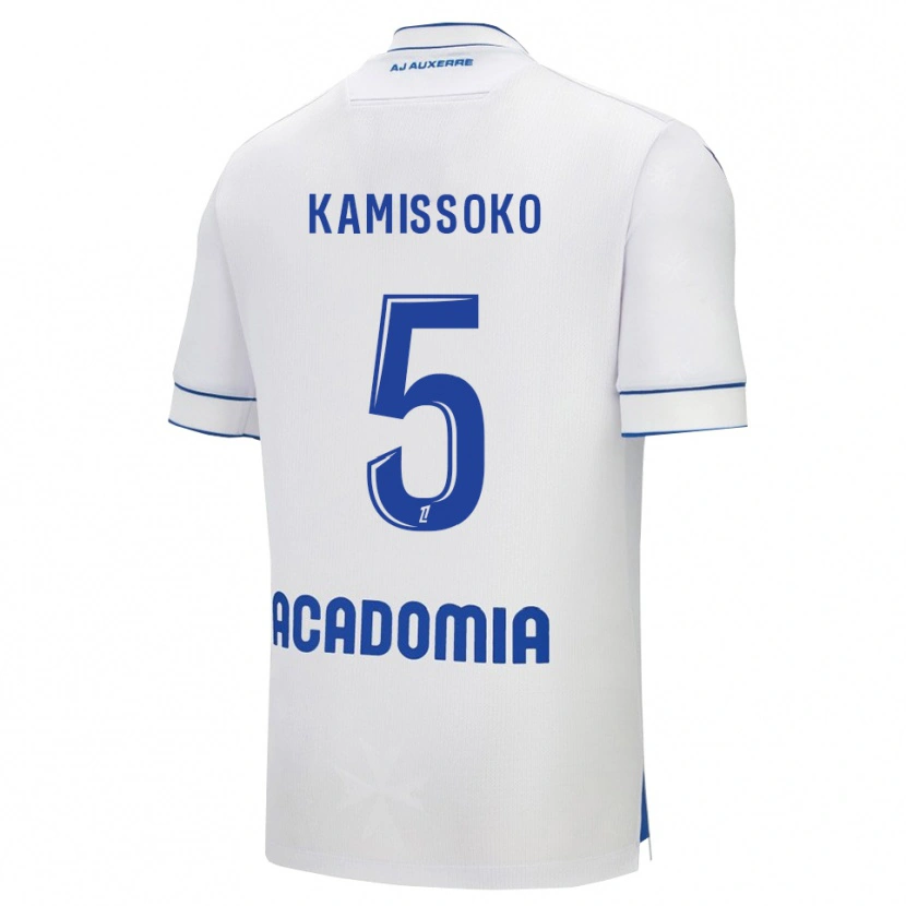 Danxen Dzieci Idriss Kamissoko #5 Biało-Niebieski Domowa Koszulka 2025/26 Koszulki Klubowe