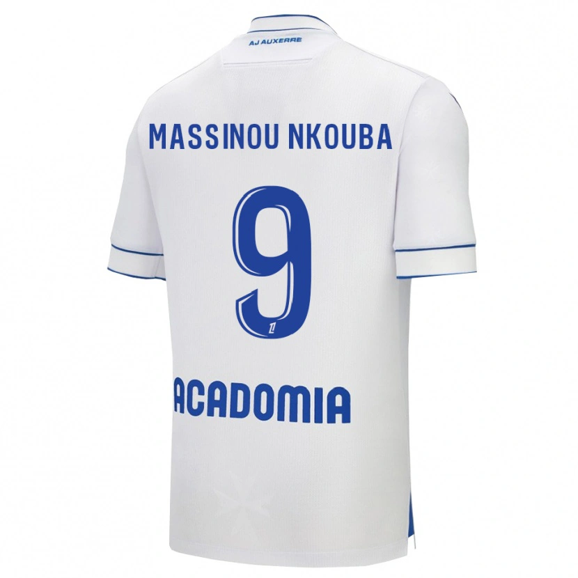 Danxen Dzieci Pierre Massinou Nkouba #9 Biało-Niebieski Domowa Koszulka 2025/26 Koszulki Klubowe