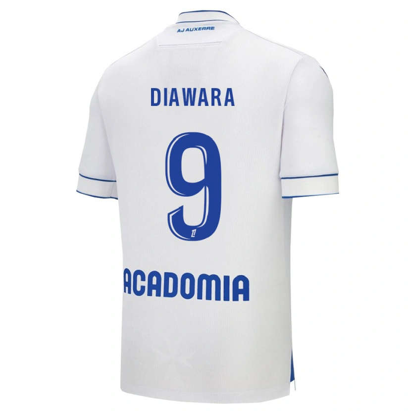 Danxen Dzieci Tidiane Diawara #9 Biało-Niebieski Domowa Koszulka 2025/26 Koszulki Klubowe
