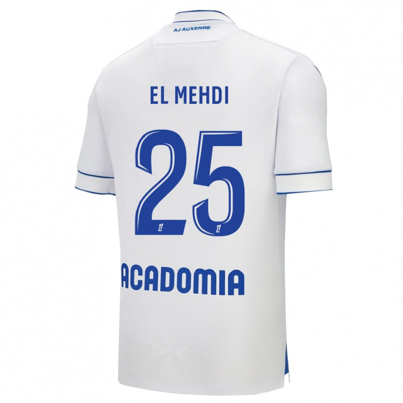 Danxen Dzieci Chihab El Mehdi #25 Biało-Niebieski Domowa Koszulka 2025/26 Koszulki Klubowe