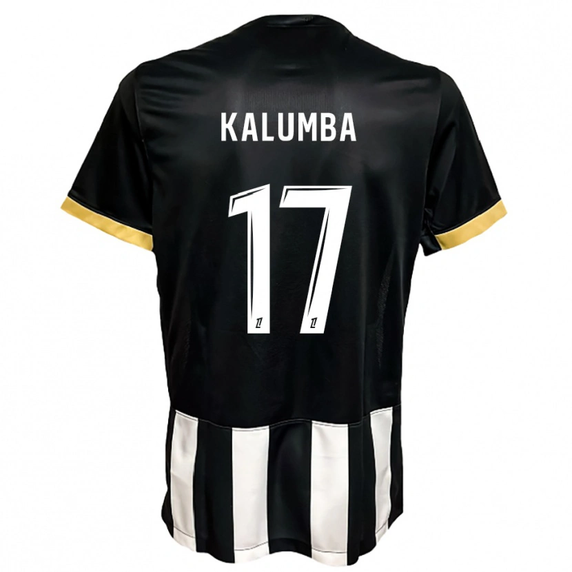 Danxen Dzieci Justin Kalumba #17 Czarno-Biały Domowa Koszulka 2025/26 Koszulki Klubowe