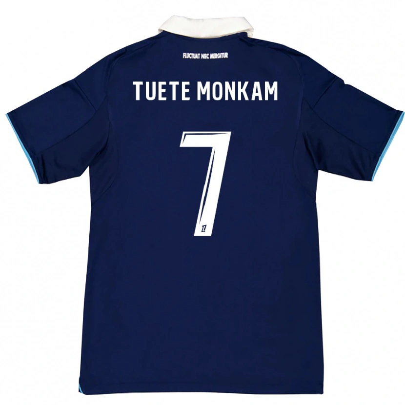 Danxen Dzieci Malcolm Tuete Monkam #7 Ciemnoniebiesko-Biały Domowa Koszulka 2025/26 Koszulki Klubowe