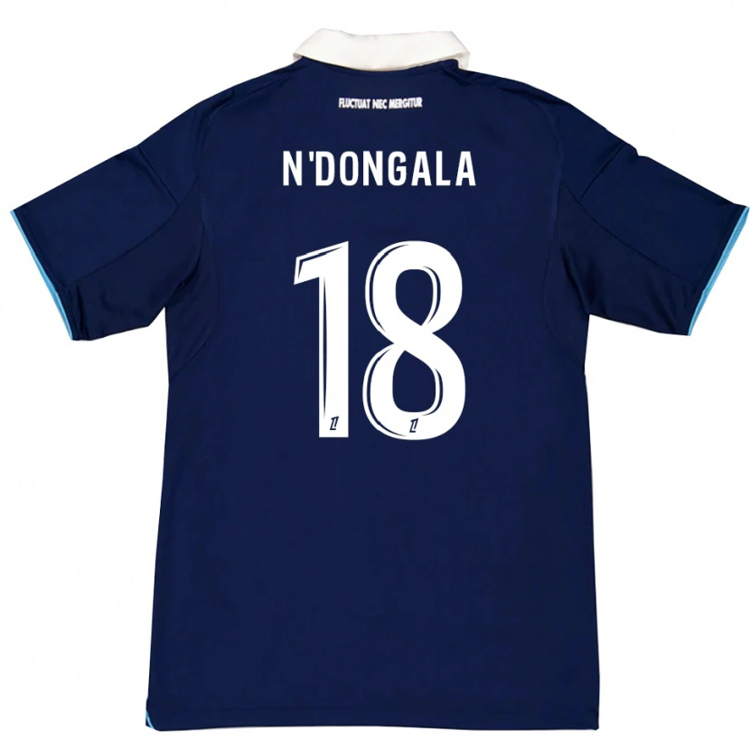 Danxen Dzieci Melween N'dongala #18 Ciemnoniebiesko-Biały Domowa Koszulka 2025/26 Koszulki Klubowe