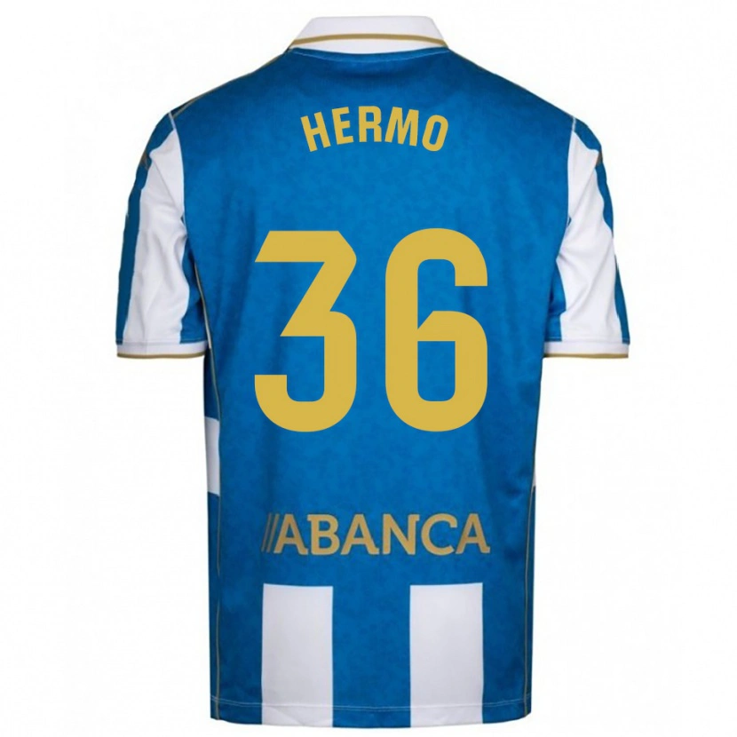 Danxen Dzieci Mario Hermo #36 Biało-Niebieski Domowa Koszulka 2025/26 Koszulki Klubowe
