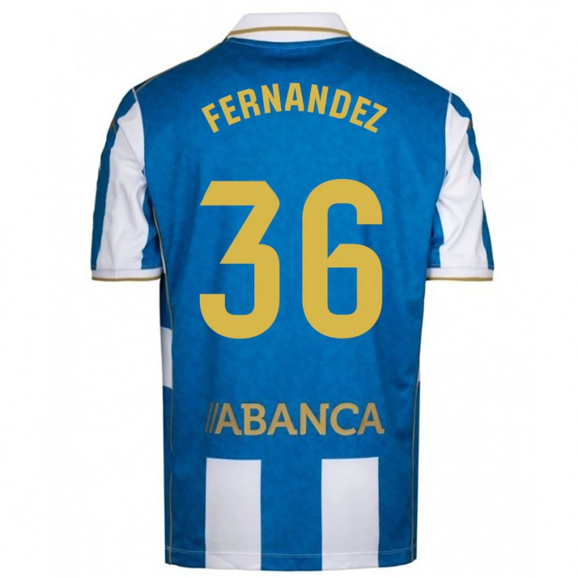 Danxen Dzieci Rubén Fernández #36 Biało-Niebieski Domowa Koszulka 2025/26 Koszulki Klubowe