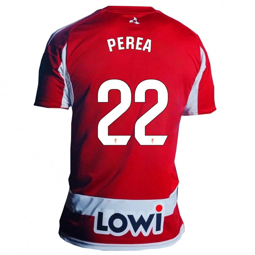 Danxen Dzieci Alberto Perea #22 Czerwono-Biały Domowa Koszulka 2025/26 Koszulki Klubowe