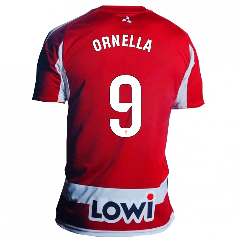 Danxen Dzieci Ornella María Vignola Cabot #9 Czerwono-Biały Domowa Koszulka 2025/26 Koszulki Klubowe