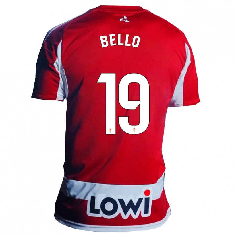 Danxen Dzieci Eghosa Augustine Bello #19 Czerwono-Biały Domowa Koszulka 2025/26 Koszulki Klubowe