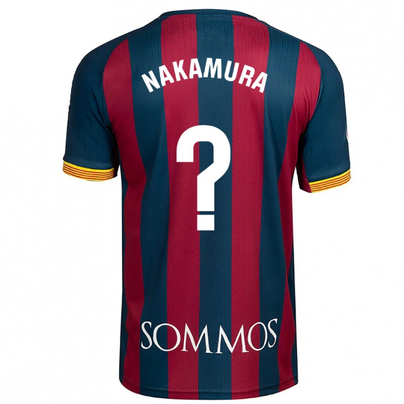 Danxen Dzieci Togo Nakamura #0 Granatowo-Czerwony Domowa Koszulka 2025/26 Koszulki Klubowe