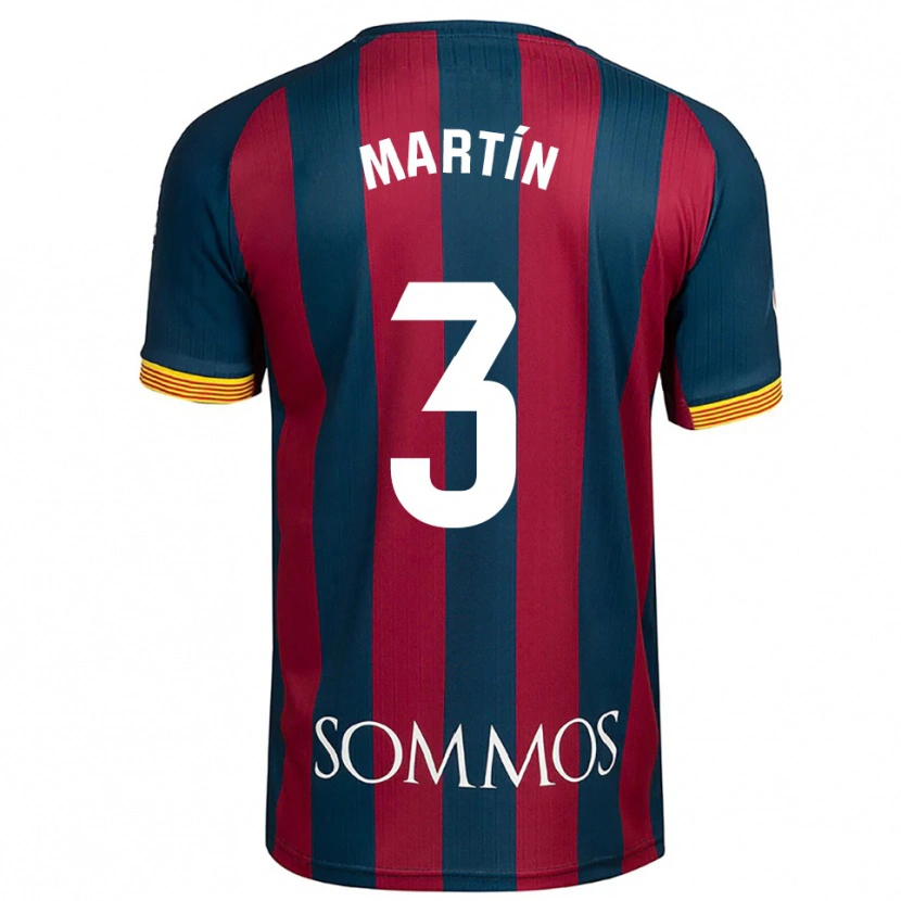 Danxen Dzieci Jordi Martín #3 Granatowo-Czerwony Domowa Koszulka 2025/26 Koszulki Klubowe