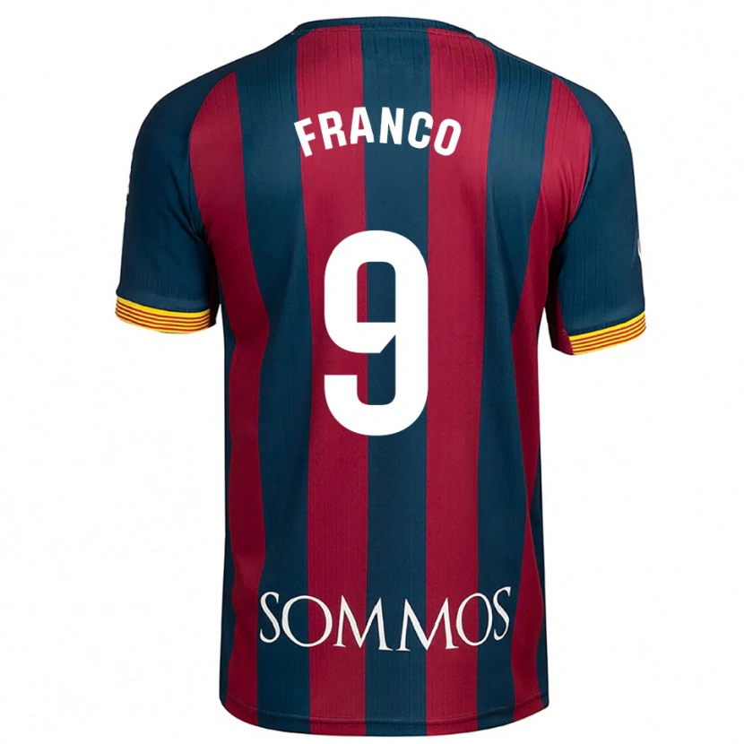 Danxen Dzieci Santi Franco #9 Granatowo-Czerwony Domowa Koszulka 2025/26 Koszulki Klubowe