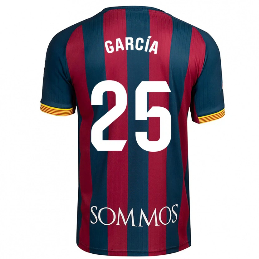 Danxen Dzieci Jaime García #25 Granatowo-Czerwony Domowa Koszulka 2025/26 Koszulki Klubowe