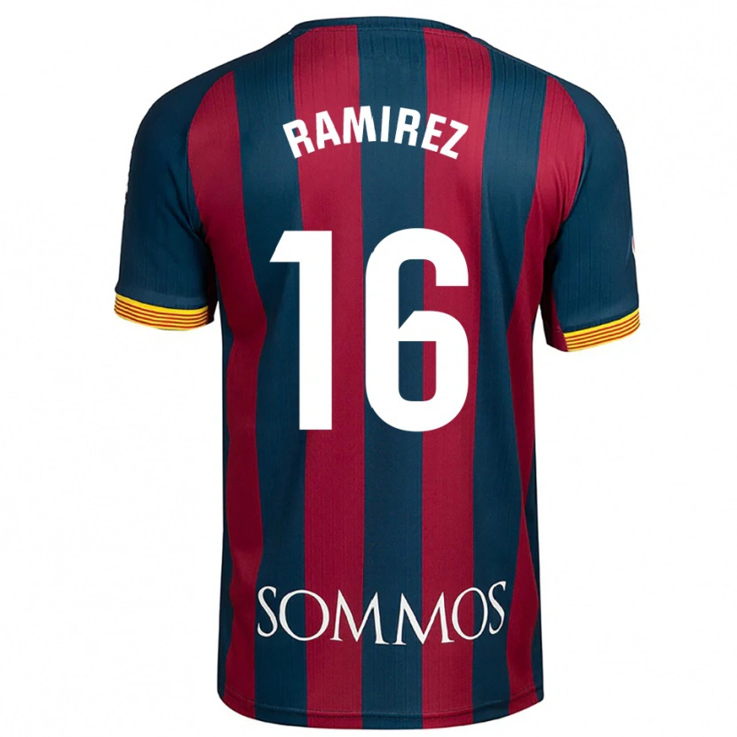 Danxen Dzieci Vanesa Ramírez #16 Granatowo-Czerwony Domowa Koszulka 2025/26 Koszulki Klubowe