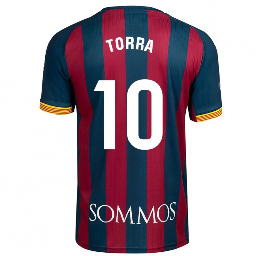 Danxen Dzieci Marc Torra #10 Granatowo-Czerwony Domowa Koszulka 2025/26 Koszulki Klubowe