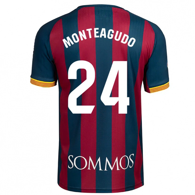 Danxen Dzieci Miguel Monteagudo #24 Granatowo-Czerwony Domowa Koszulka 2025/26 Koszulki Klubowe