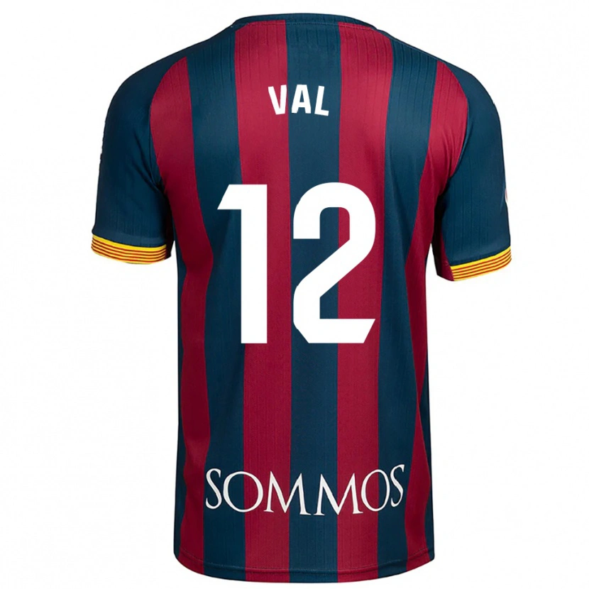Danxen Dzieci Ángel Val #12 Granatowo-Czerwony Domowa Koszulka 2025/26 Koszulki Klubowe