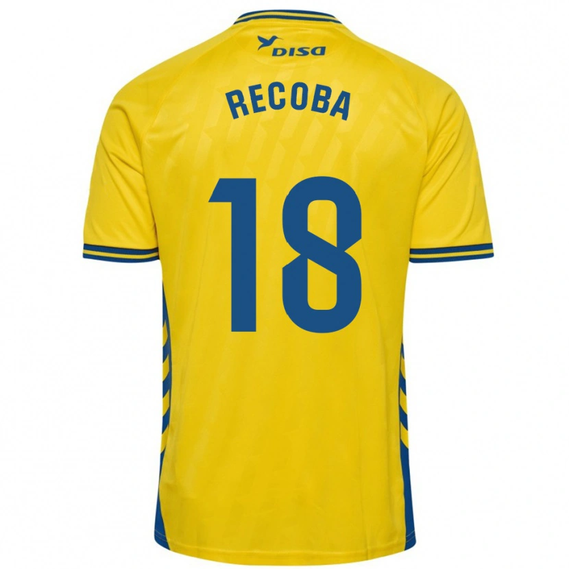 Danxen Dzieci Jeremía Recoba #18 Żółto-Niebieski Domowa Koszulka 2025/26 Koszulki Klubowe