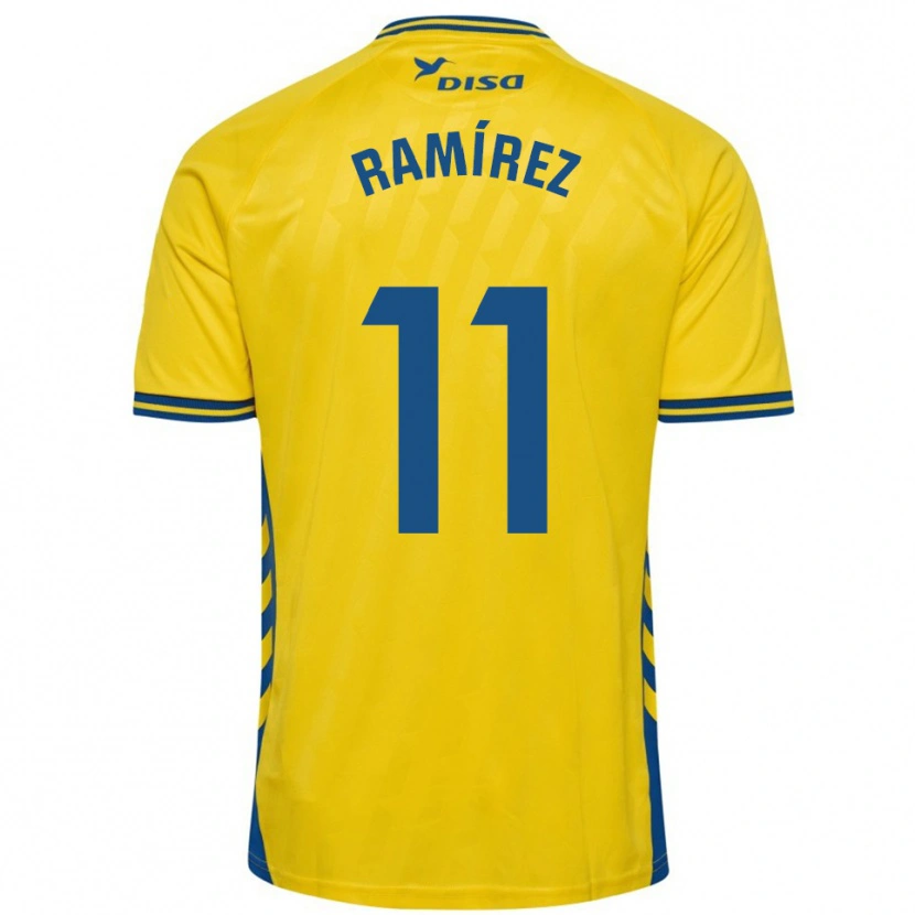 Danxen Dzieci Benito Ramírez #11 Żółto-Niebieski Domowa Koszulka 2025/26 Koszulki Klubowe