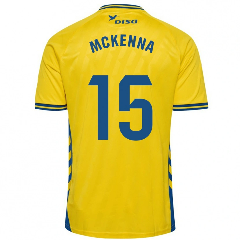 Danxen Dzieci Scott Mckenna #15 Żółto-Niebieski Domowa Koszulka 2025/26 Koszulki Klubowe