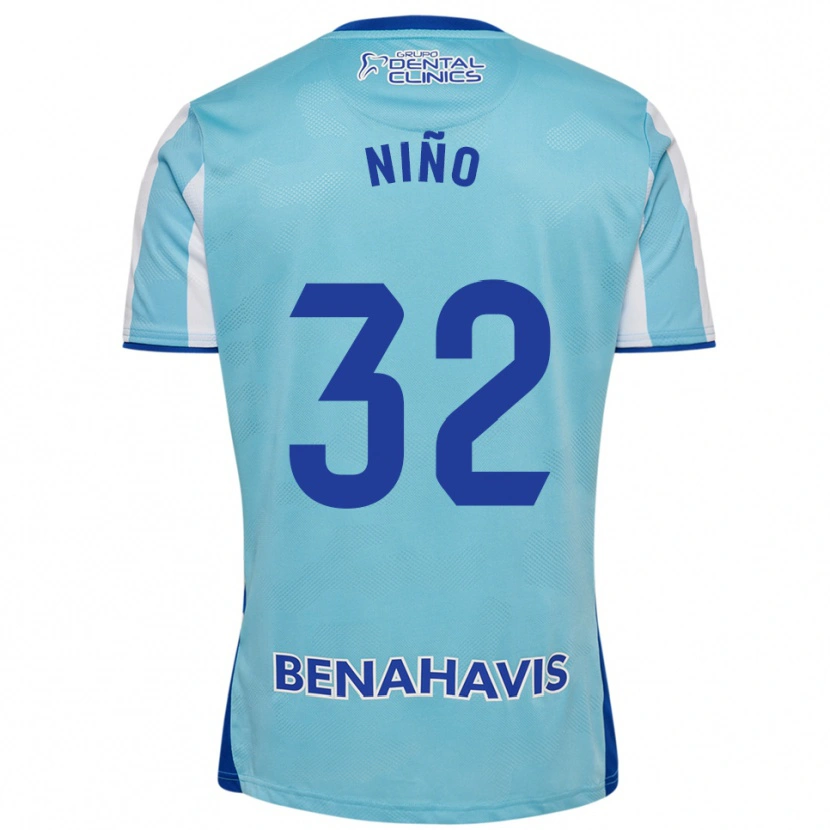 Danxen Dzieci Adrián Niño #32 Błękitno-Biały Domowa Koszulka 2025/26 Koszulki Klubowe