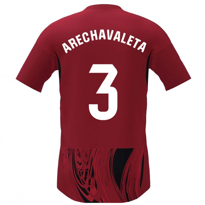 Danxen Dzieci Jorge Arechavaleta #3 Czerwono-Czarny Domowa Koszulka 2025/26 Koszulki Klubowe