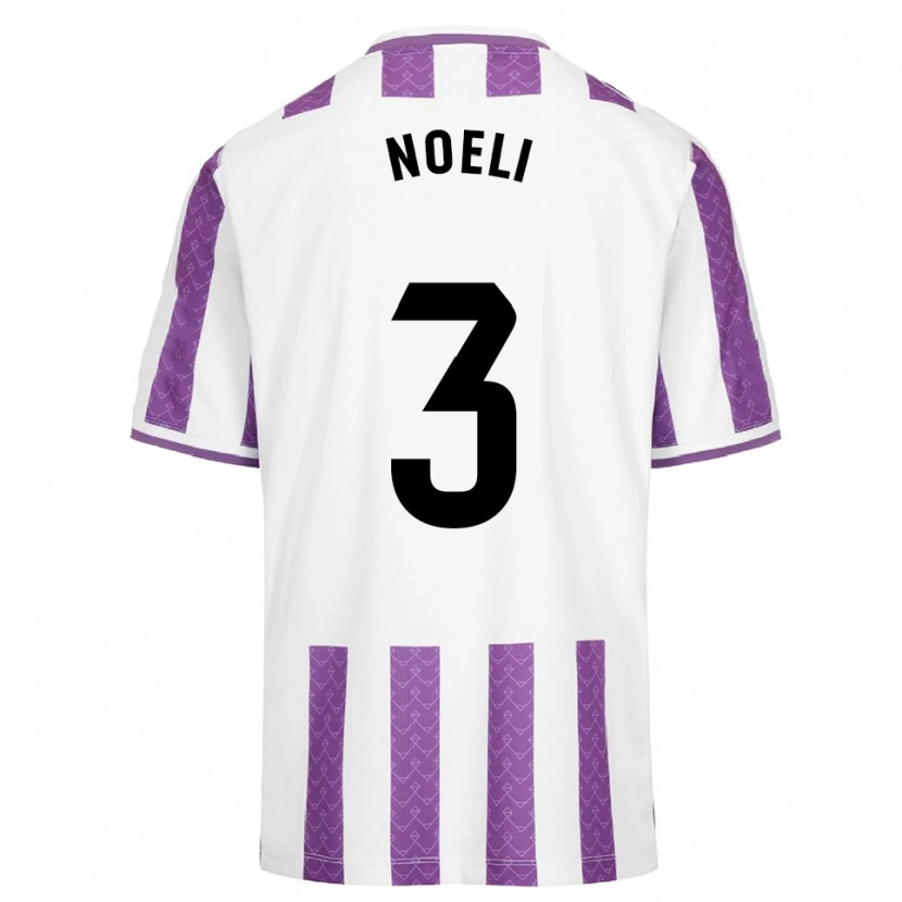 Danxen Dzieci Noelia Díez González #3 Fioletowo-Biały Domowa Koszulka 2025/26 Koszulki Klubowe