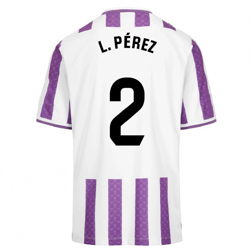 Danxen Dzieci Luis Pérez #2 Fioletowo-Biały Domowa Koszulka 2025/26 Koszulki Klubowe