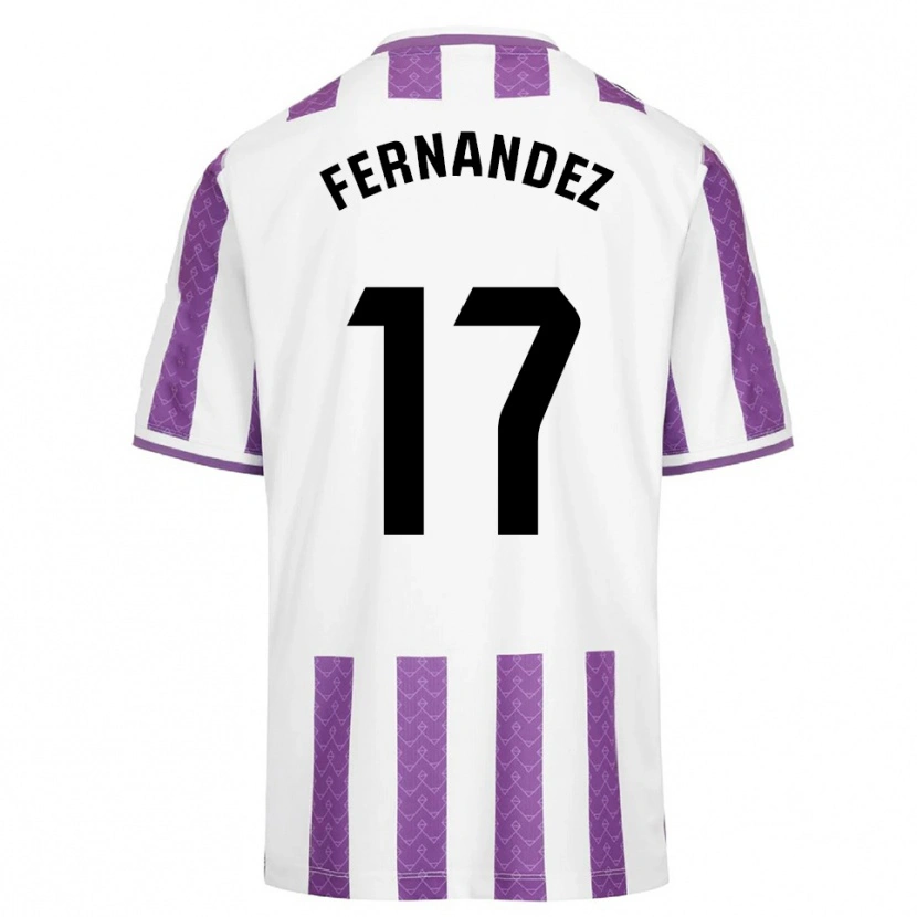 Danxen Dzieci Dani Fernández #17 Fioletowo-Biały Domowa Koszulka 2025/26 Koszulki Klubowe