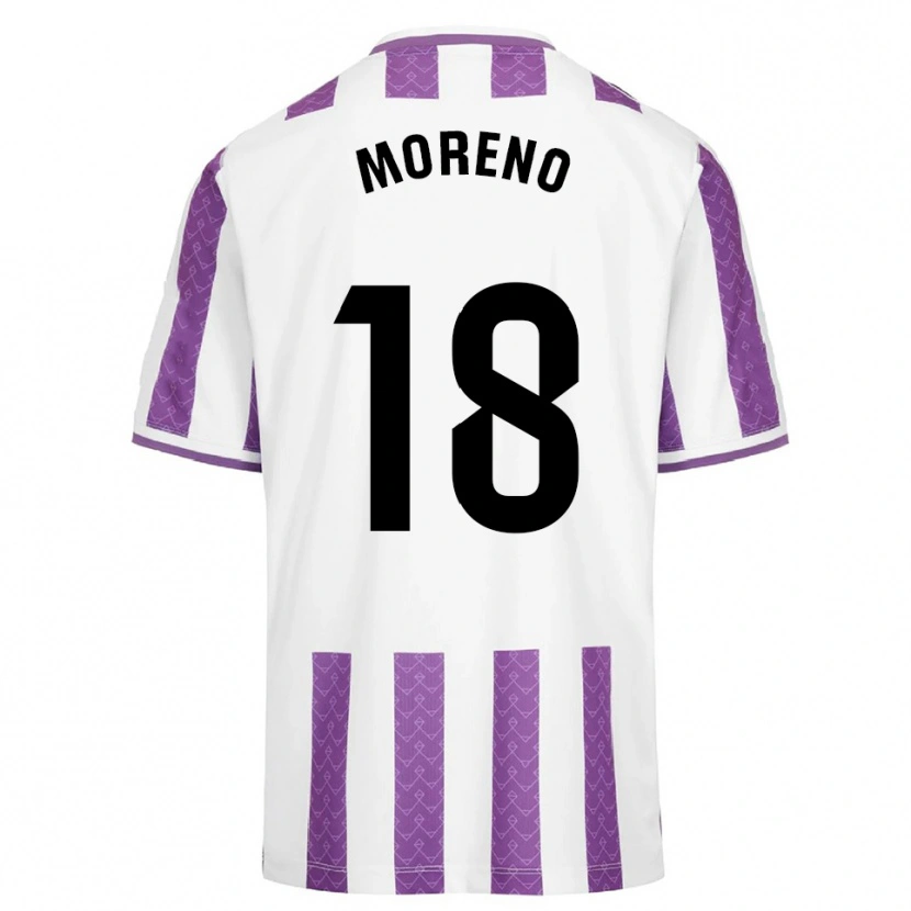 Danxen Dzieci Xavi Moreno #18 Fioletowo-Biały Domowa Koszulka 2025/26 Koszulki Klubowe