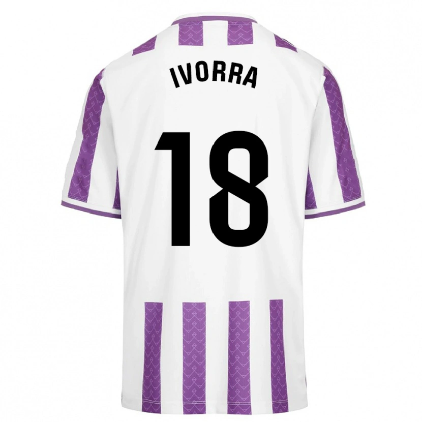 Danxen Dzieci Iker Ivorra #18 Fioletowo-Biały Domowa Koszulka 2025/26 Koszulki Klubowe