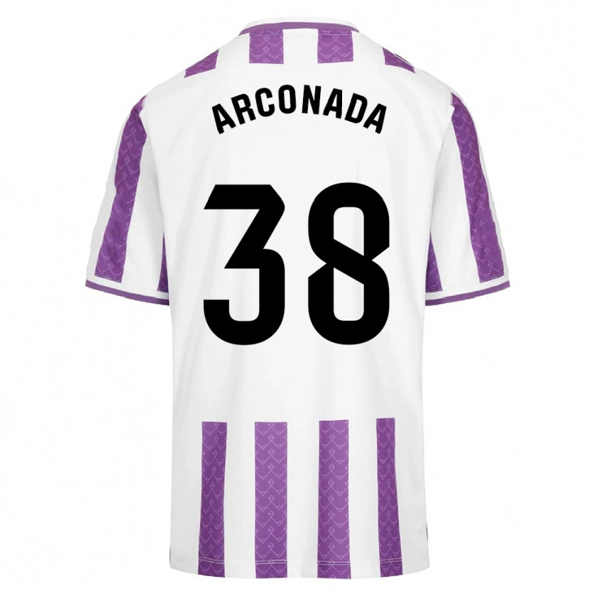 Danxen Dzieci Diego Arconada #38 Fioletowo-Biały Domowa Koszulka 2025/26 Koszulki Klubowe