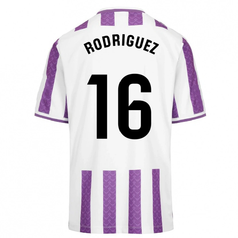 Danxen Dzieci Gabriel Rodríguez #16 Fioletowo-Biały Domowa Koszulka 2025/26 Koszulki Klubowe