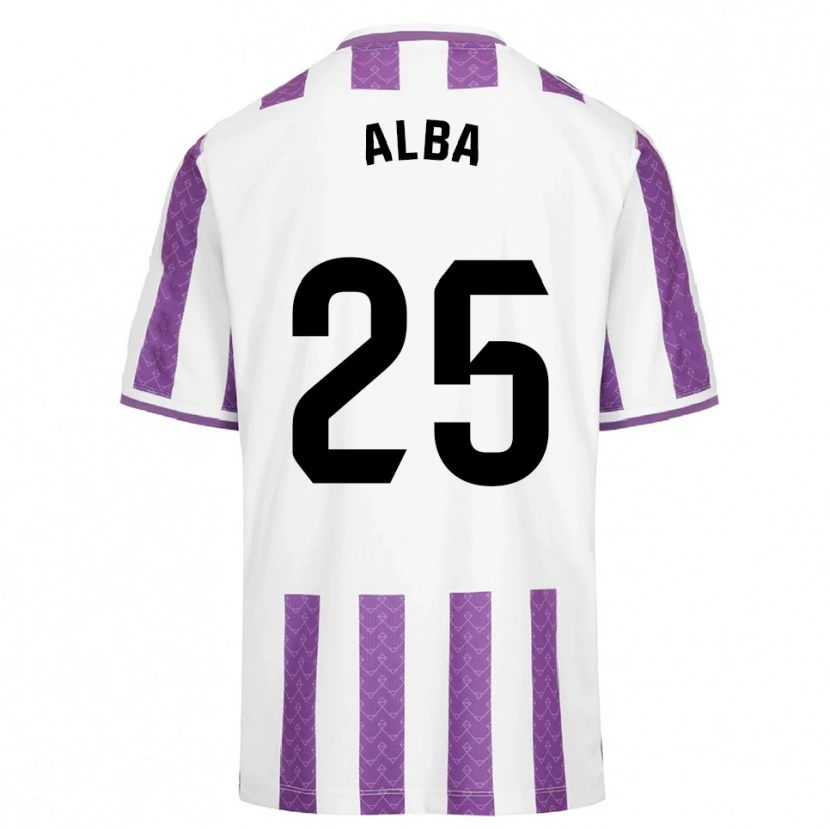 Danxen Dzieci Alba Acebes Rodríguez #25 Fioletowo-Biały Domowa Koszulka 2025/26 Koszulki Klubowe