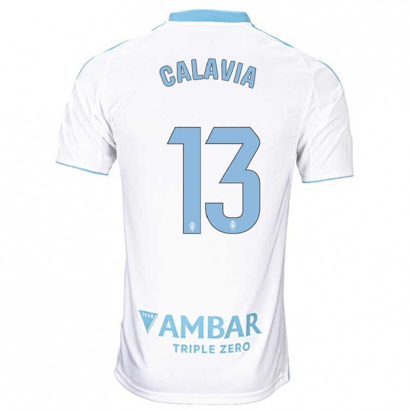 Danxen Dzieci Carlos Calavia #13 Biało-Błękitny Domowa Koszulka 2025/26 Koszulki Klubowe