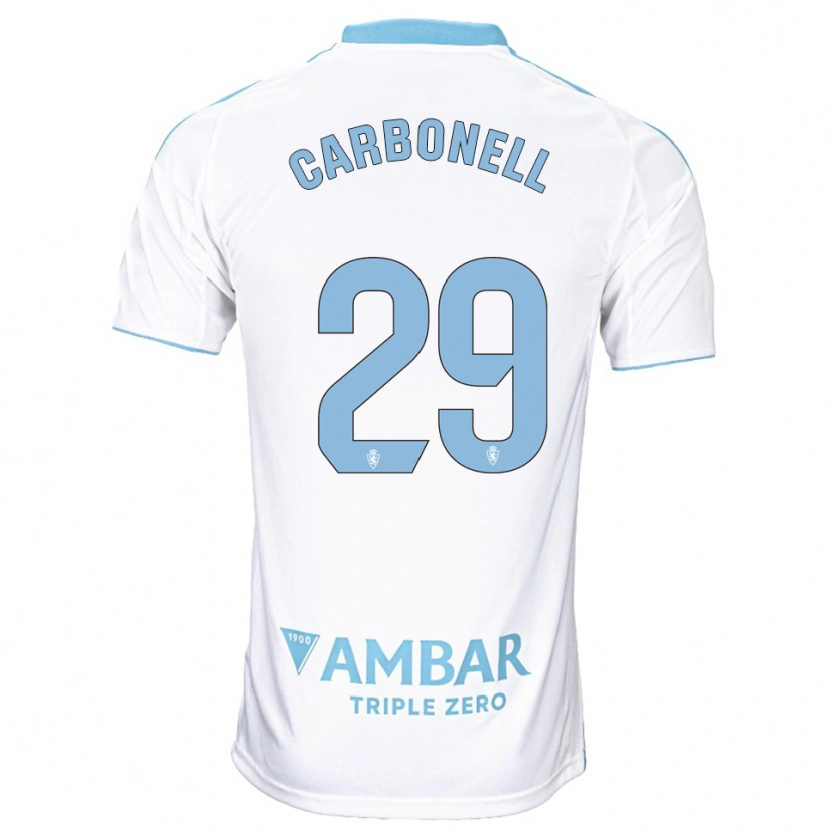Danxen Dzieci Luis Carbonell #29 Biało-Błękitny Domowa Koszulka 2025/26 Koszulki Klubowe
