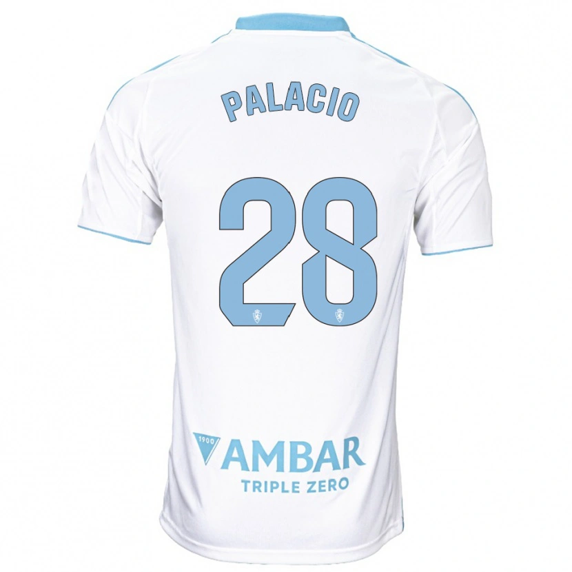 Danxen Dzieci Álvaro Palacio #28 Biało-Błękitny Domowa Koszulka 2025/26 Koszulki Klubowe