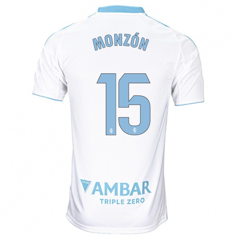 Danxen Dzieci Diego Monzón #15 Biało-Błękitny Domowa Koszulka 2025/26 Koszulki Klubowe