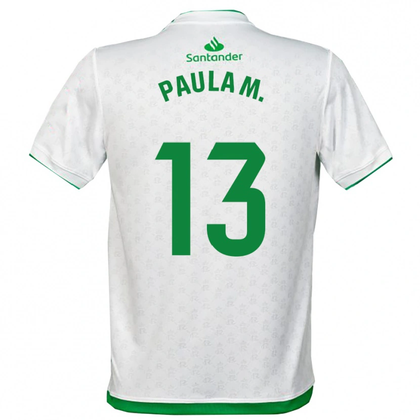 Danxen Dzieci Paula Muñoz Álvarez #13 Zielono-Biały Domowa Koszulka 2025/26 Koszulki Klubowe
