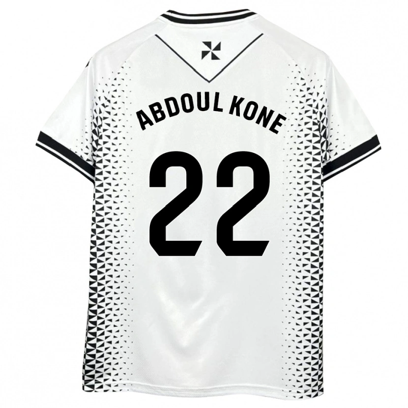 Danxen Dzieci Kialy Abdoul Kone #22 Biało-Czarny Domowa Koszulka 2025/26 Koszulki Klubowe