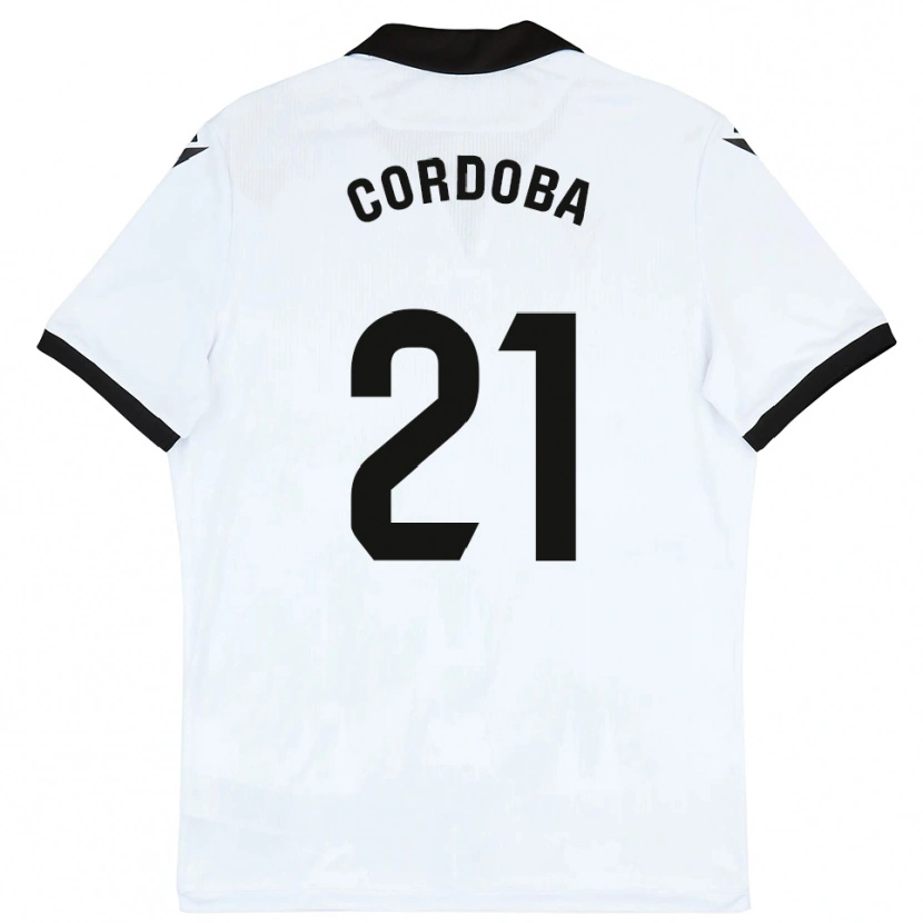 Danxen Dzieci Iñigo Córdoba #21 Biało-Czarny Domowa Koszulka 2025/26 Koszulki Klubowe
