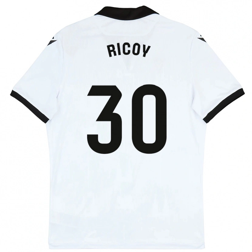 Danxen Dzieci Lucas Ricoy #30 Biało-Czarny Domowa Koszulka 2025/26 Koszulki Klubowe