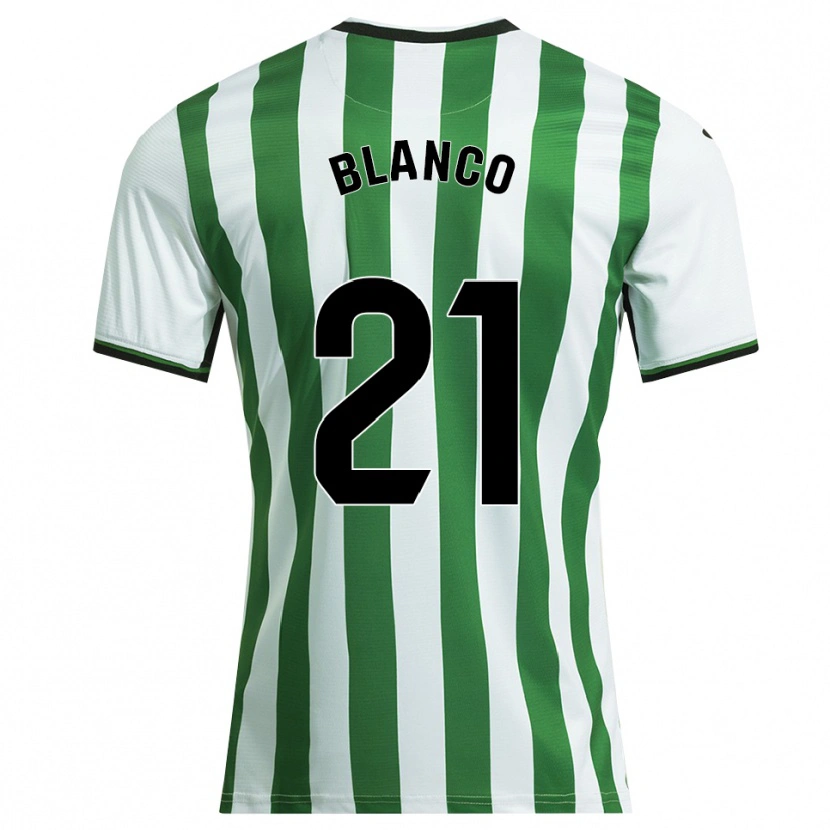 Danxen Dzieci Víctor Blanco #21 Biało-Zielony Domowa Koszulka 2025/26 Koszulki Klubowe