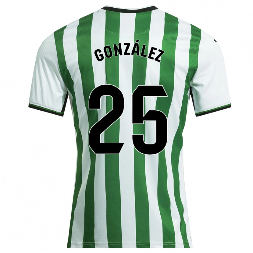 Danxen Dzieci Dani González #25 Biało-Zielony Domowa Koszulka 2025/26 Koszulki Klubowe