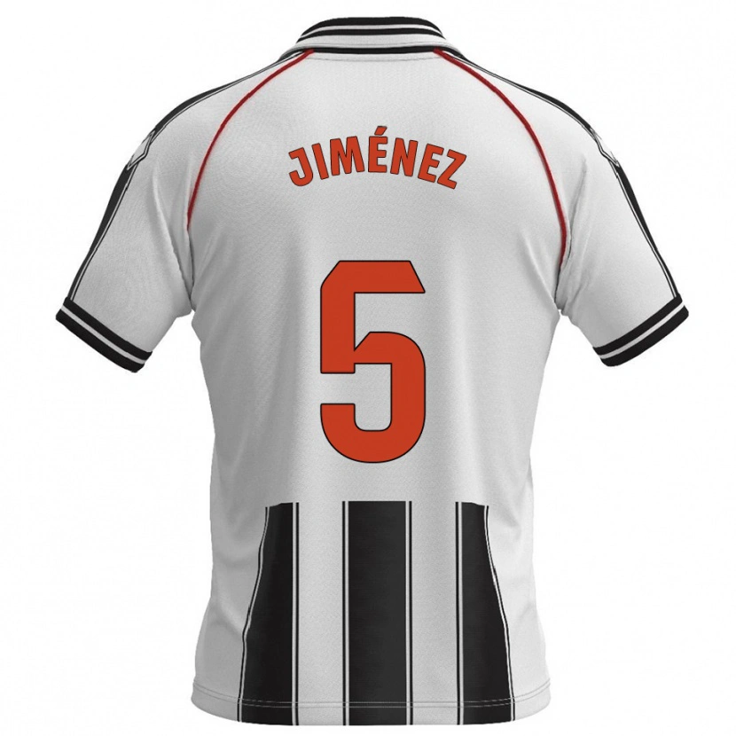 Danxen Dzieci Alberto Jiménez #5 Biało-Czarny Domowa Koszulka 2025/26 Koszulki Klubowe