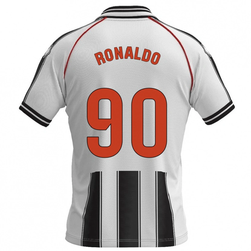 Danxen Dzieci Ronaldo #90 Biało-Czarny Domowa Koszulka 2025/26 Koszulki Klubowe