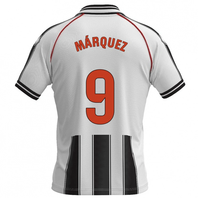 Danxen Dzieci Eddiel Márquez #9 Biało-Czarny Domowa Koszulka 2025/26 Koszulki Klubowe