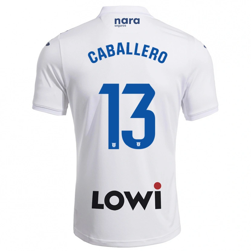 Danxen Dzieci Hugo Caballero #13 Biało-Granatowy Domowa Koszulka 2025/26 Koszulki Klubowe
