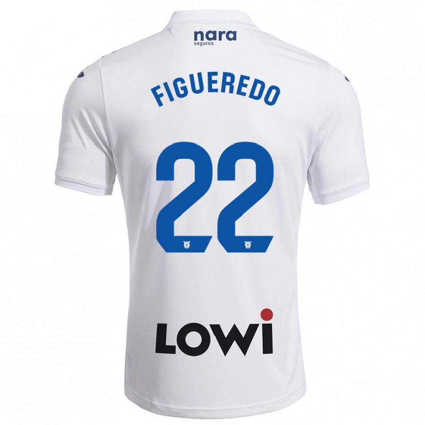Danxen Dzieci Sebastián Figueredo #22 Biało-Granatowy Domowa Koszulka 2025/26 Koszulki Klubowe